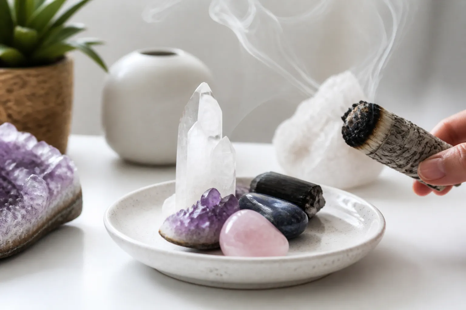 Cleanse and recharge crystals at home guide photo
