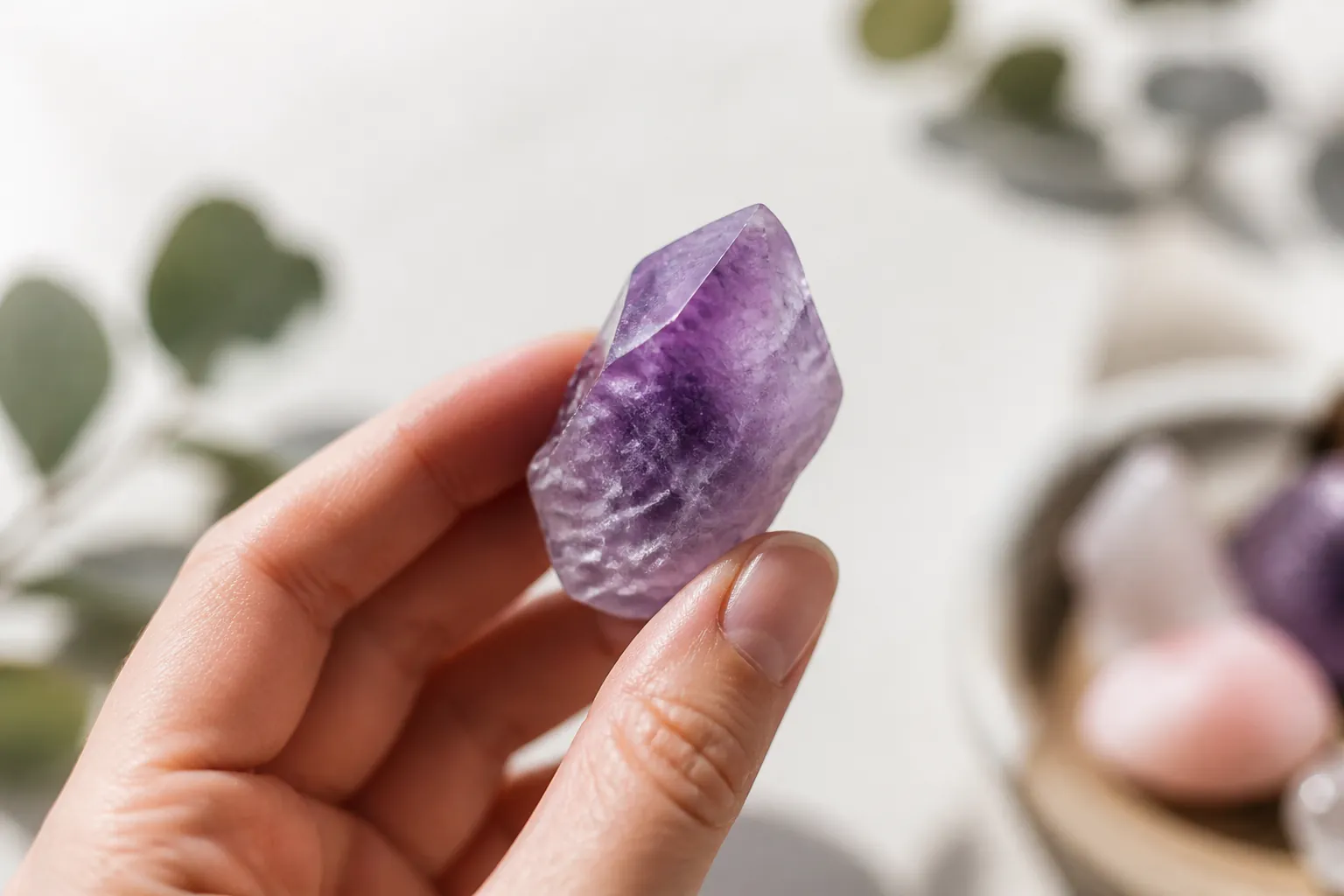 Holding a crystal